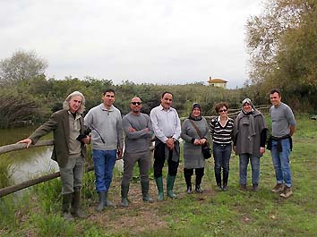 La delegazione visita la Riserva Naturale de Le Morette.